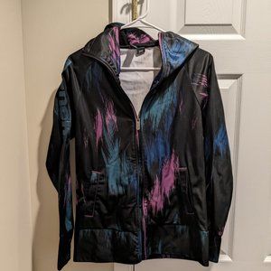 Bench Multi-Color Blue, Purple, Black Fill Zip Up Hoodie Sweatshirt Size‎ M